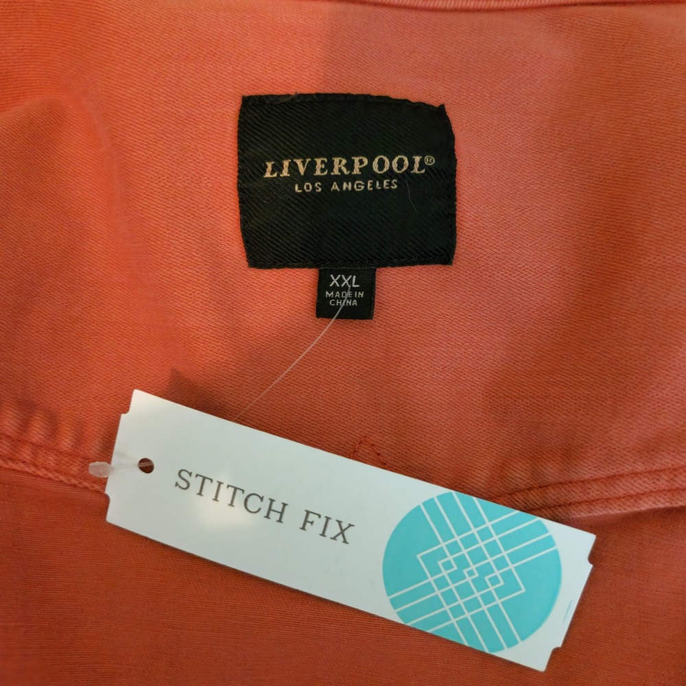 Liverpool Los Angeles Coral Denim Jacket XXL NWT Stitch Fix - Picture 6 of 10